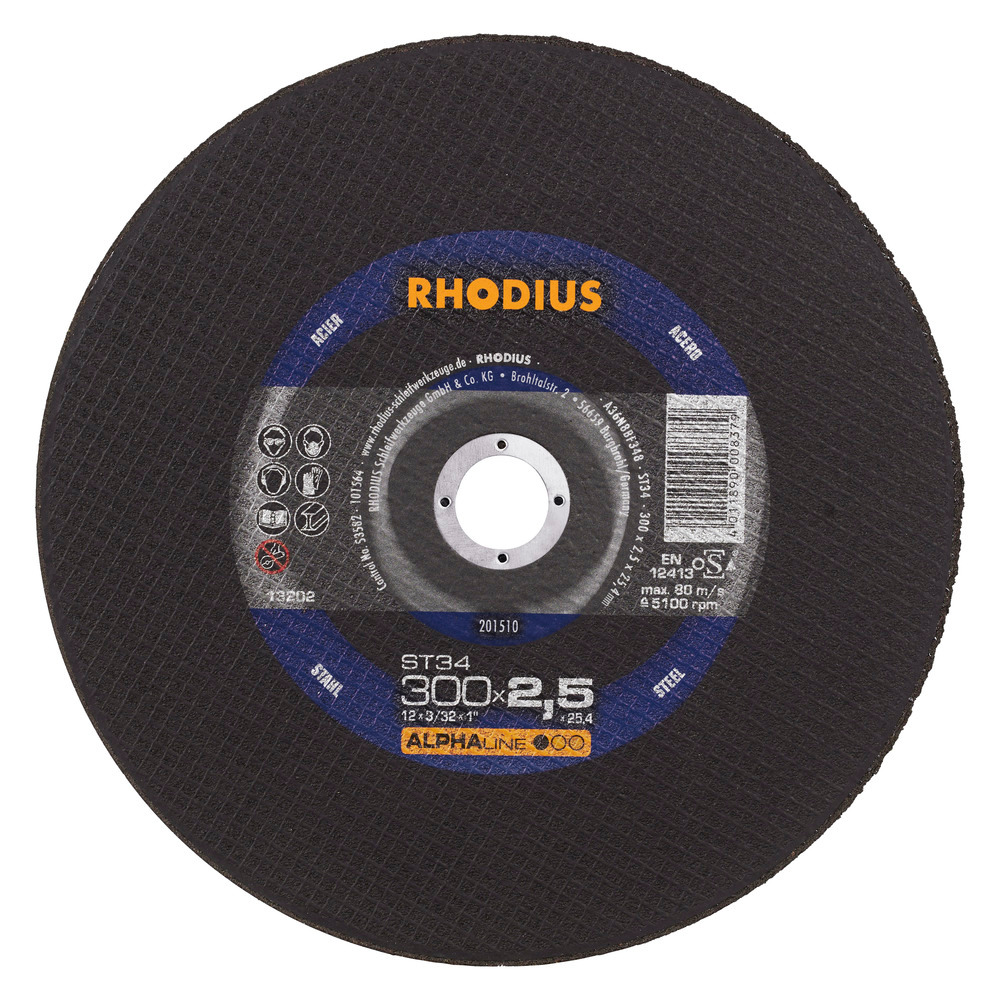 Δίσκος μετάλλου RHODIUS ST34 300x2,5x25,40