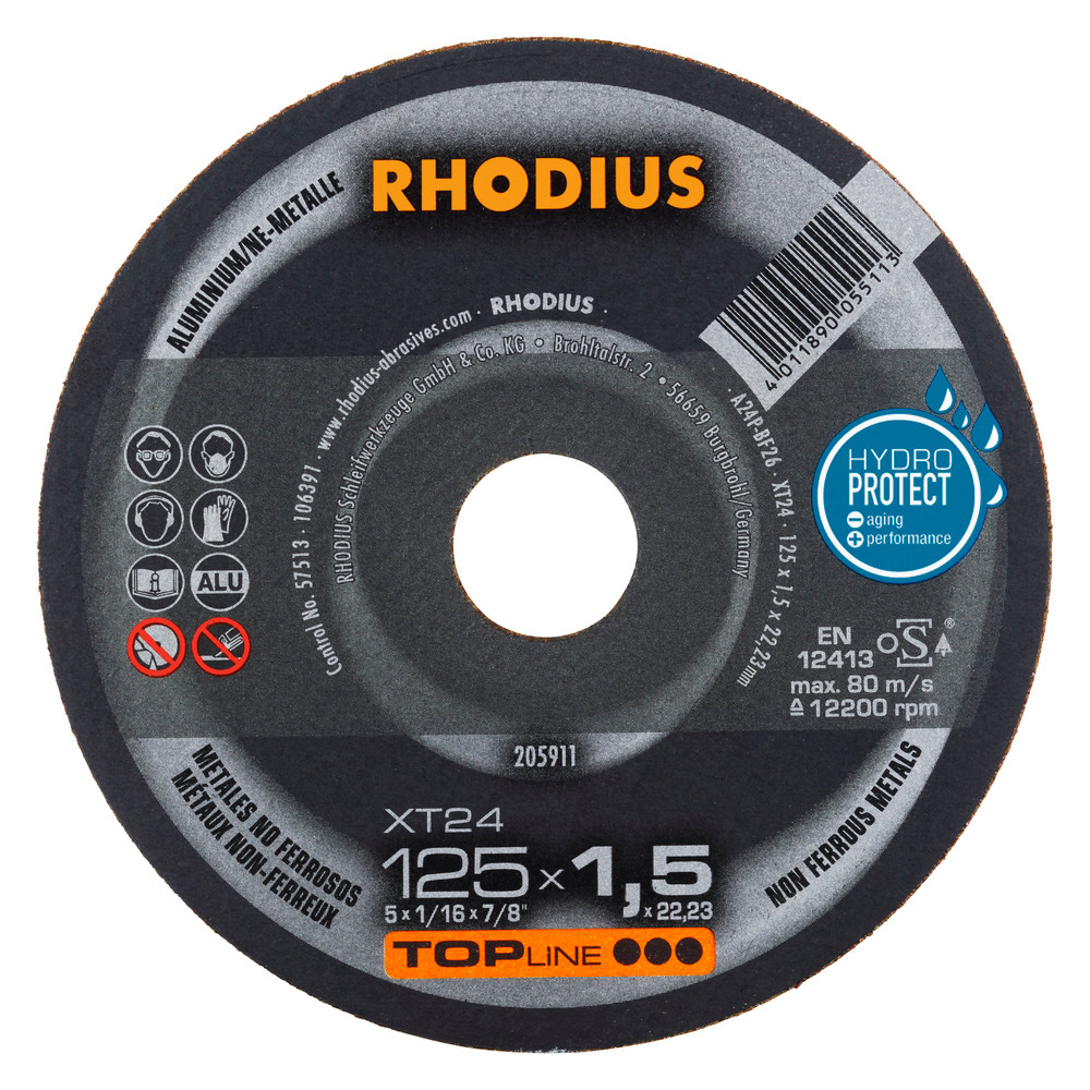 Δίσκος Αλουμινίου RHODIUS XT24 125x1,5x22,23